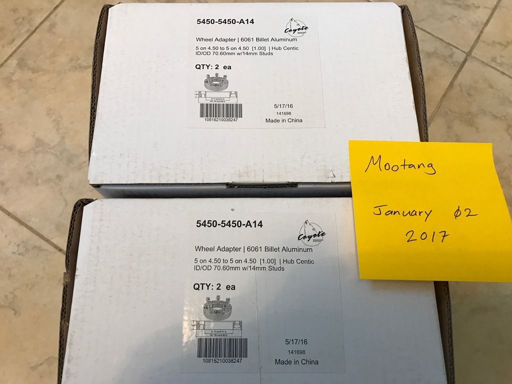 FS NEW 1in inch Wheel Spacers Coyote Hubcentric for all 4 from